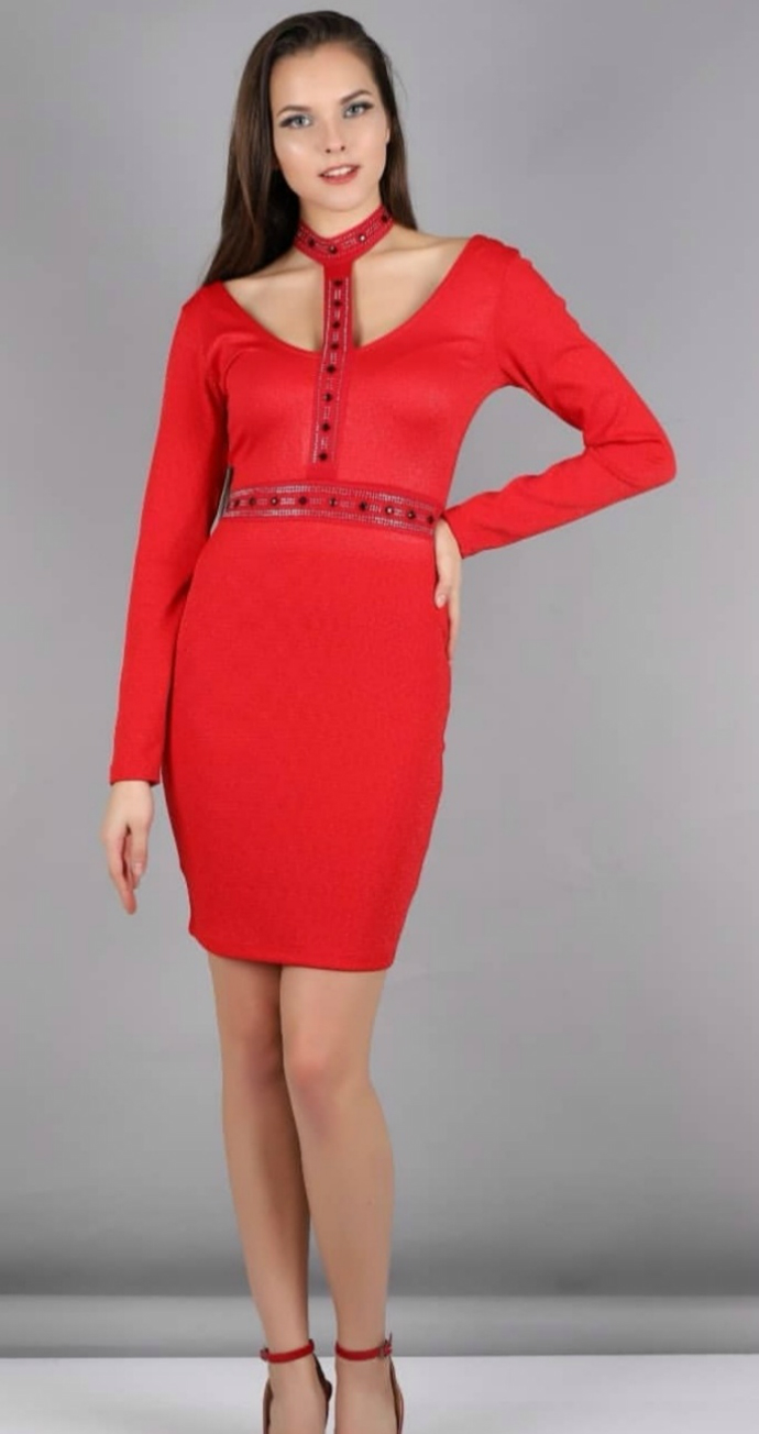 MIXVIRACE Ladies Turkey Dress (RED) (S - M - L - XL)