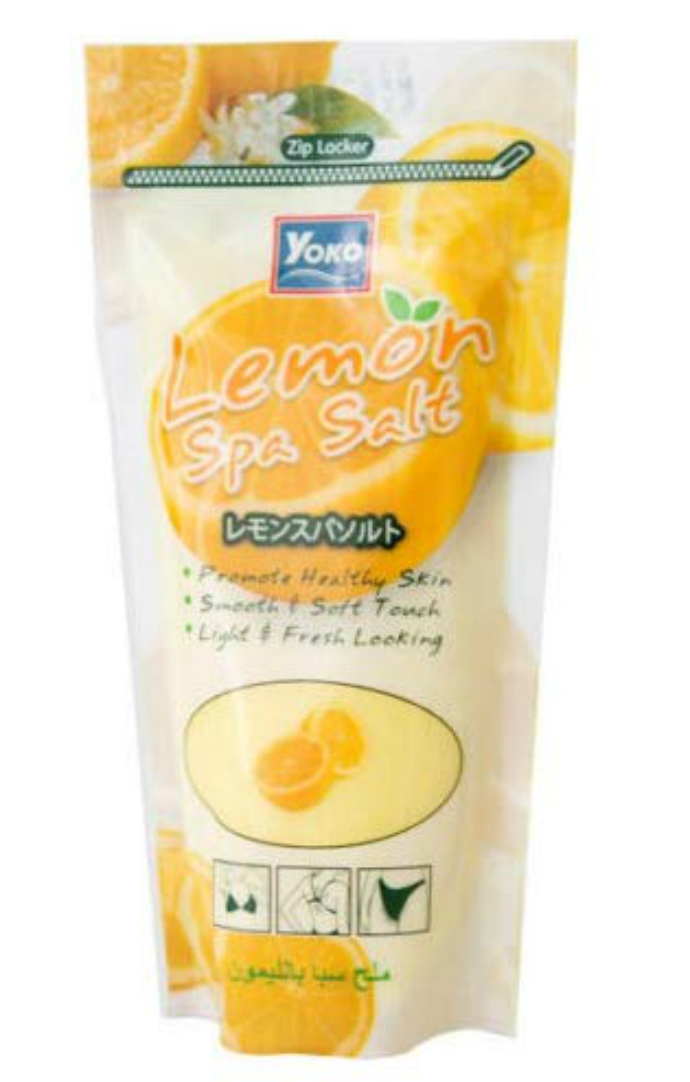 YOKO Lemon Spa Salt Whitening Moisturizing Exfoliating Body Scrub 300G (MOS)