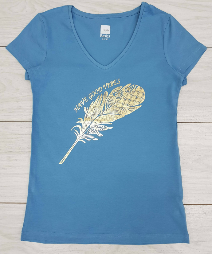 BASIC Ladies T-Shirt (BLUE) (34 to 36)