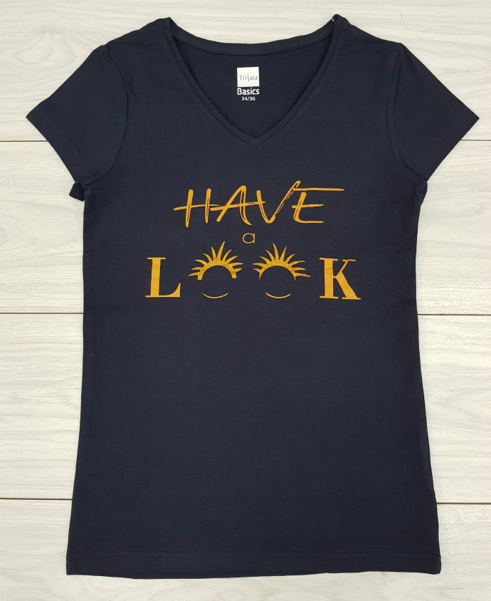 TISAIA Ladies T-Shirt (NAVY) (S - M - L - XL)