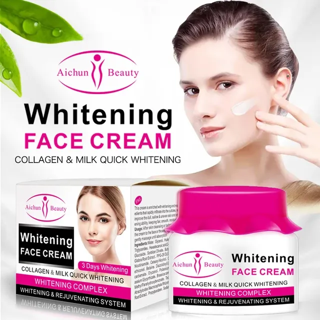 AICHUN BEAUTY Aichun Beauty Natural Whitening Face Cream Collagen Milk Quick Rejuvenating System Skin Brightening 60ML (MOS)