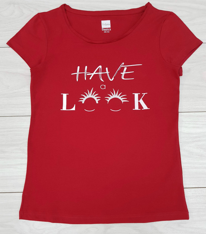 TISAIA Ladies T-Shirt (DARK RED) (38 to 48)