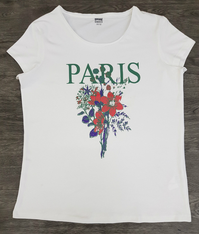TISAIA Ladies T-Shirt (WHITE) (50 to 52)