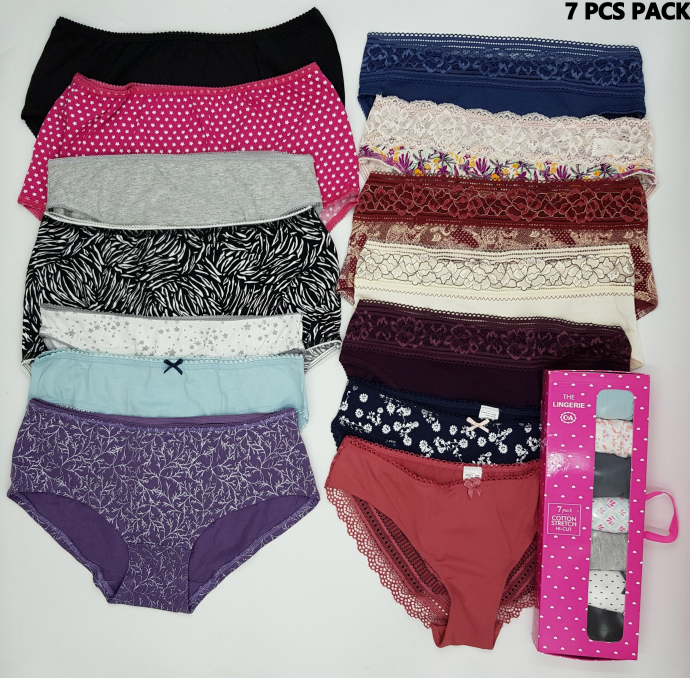 CNA 7 Pcs Ladies Panty Pack (Random Color) (S - M - L - XL - XL)