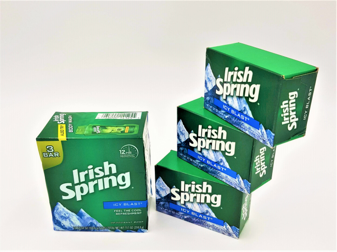 IRISH SPRING 3 pcs Icy Blast Deodorant Soap 104g (MOS)