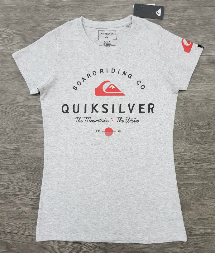 QUIK SILVER Ladies T-Shirt (GRAY) (S - M - L - XL)