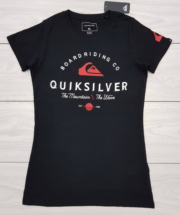 QUIK SILVER Ladies T-Shirt (BLACK) (S - M - L - XL)