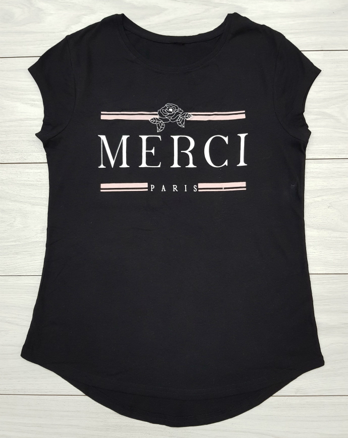MERCI Ladies T-Shirt (BLACK) (S - M - L - XL)