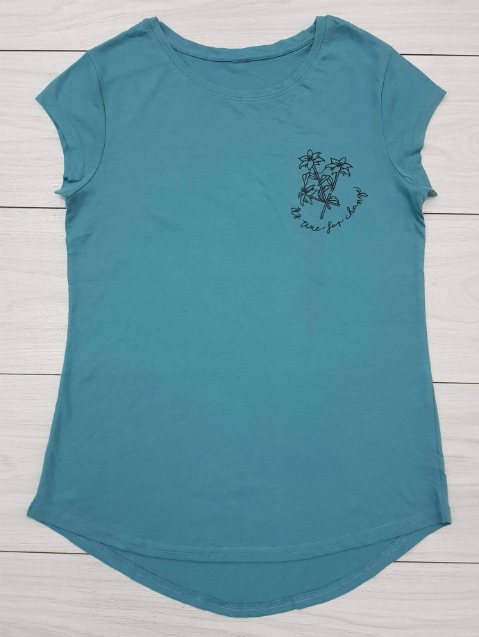 Ladies T-Shirt (GREEN - BLUE) (S - M)