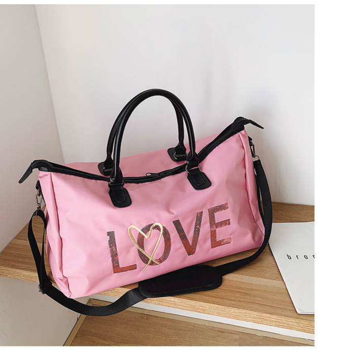 LOVE Ladies Fashion Bag (LIGHT PINK) (Free Size) 