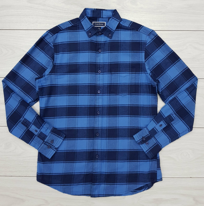 CLUB ROOM  Check Mens Dress Shirt (BLUE) (S - XL - XXL) 