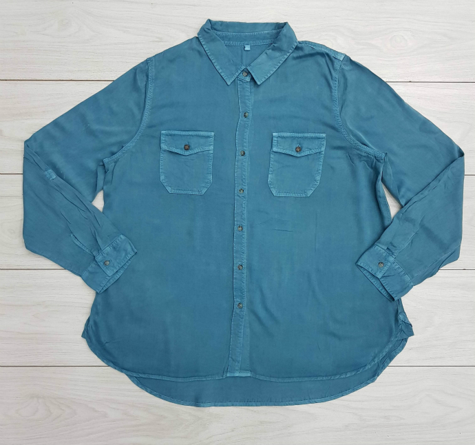 EST.1946 Ladies Long Sleeved Shirt (GREEN - BLUE) (XL)