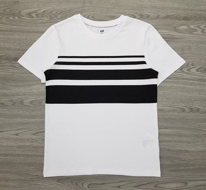 HM Boys T-Shirt (WHITE - BLACK) (10 to 14 Years)