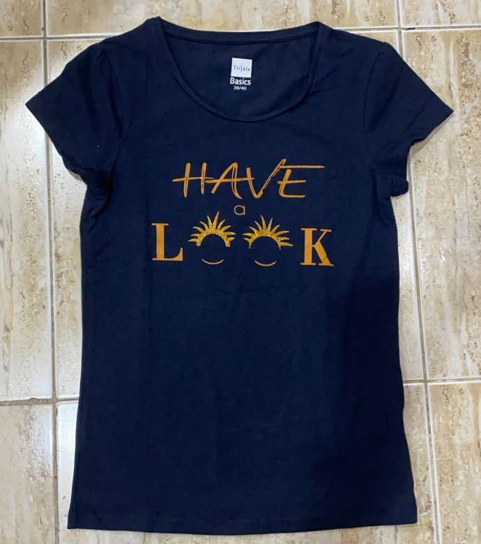 TISAIA Ladies T-Shirt (NAVY) (S - M - L - XL)