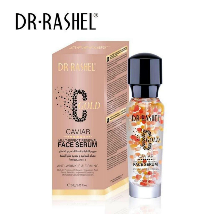 DR RASHEL Face Care Organic Anti Wrinkle Firming Youth Stay Gold Caviar Face Serum(MOS)