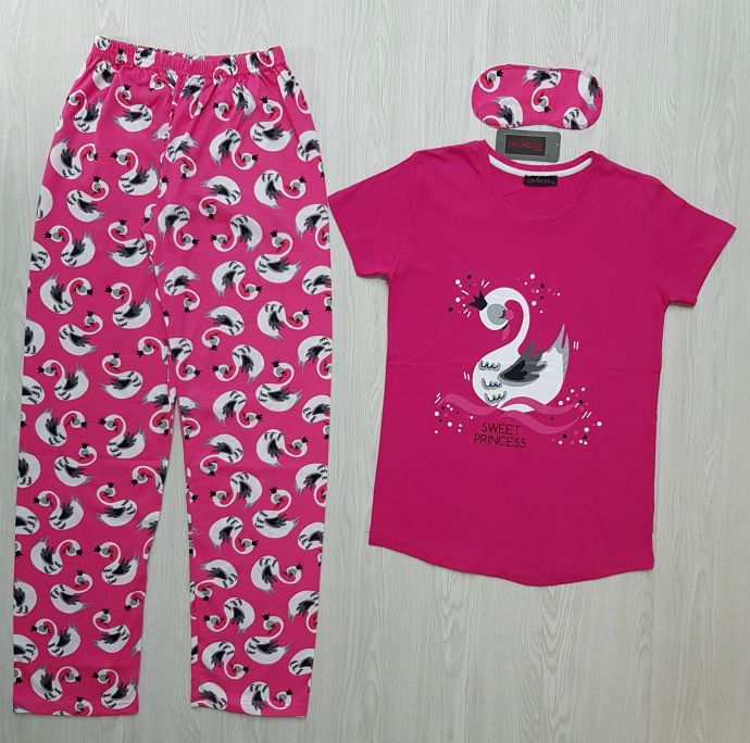 CALIMARA Ladies Turkey 3Pcs Pyjama Set (PINK)(S-M-L-XL)