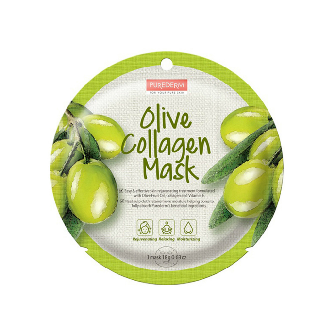 PUREDERM olive Collagen Mask(18g)(MOS)