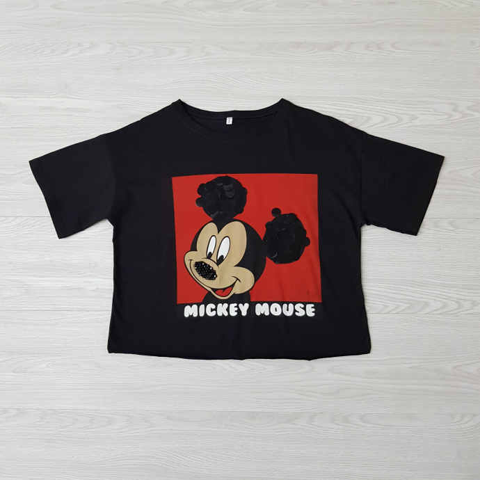 MICKEY MOUSE Ladies Turkey T-Shirt (BLACK) (S - M - L - XL)