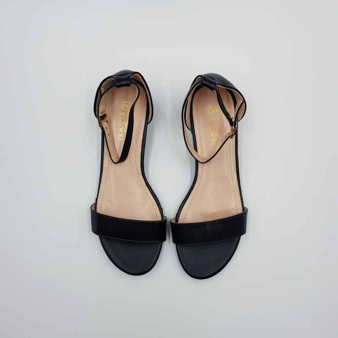 CLOWSE Ladies Sandals Shoes (36 to 41) (S6021 - BLACK)
