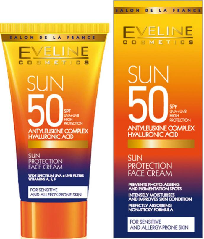 EVELINE Cosmetics Sun Protection Face Cream SPF 50(50ML)(MOS)