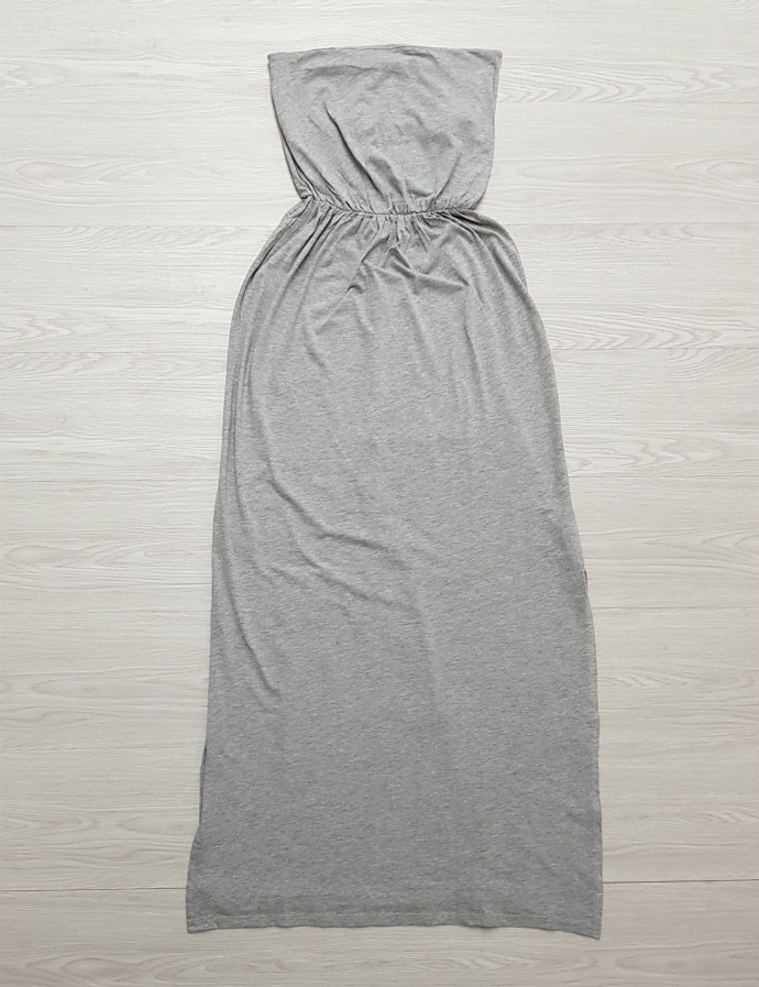 BASICS Ladies Long Dress (GRAY) (XS - S - M - L - XL )