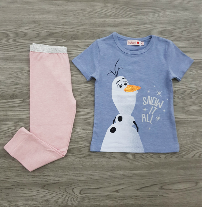 BOBOLI Girls 2 Pcs Pyjama Set (BLUE - LIGHT PINK) (2 to 8 Years)
