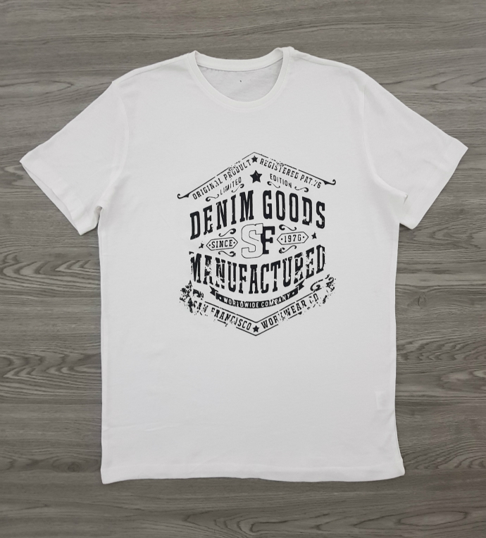 DENIM & GOODS Mens T-Shirt (WHITE) (S - M - L - XL -XXL - 3XL - 4XL)
