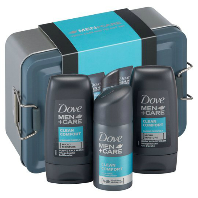 DOVE 3 Pcs  Men+Care Total Care Mini Tin Gift Set  (mos)