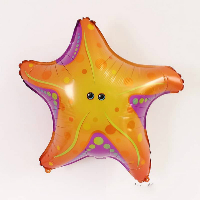 Balloon With Sea Animals Design (ORANGE) ( 61Ã—61 )