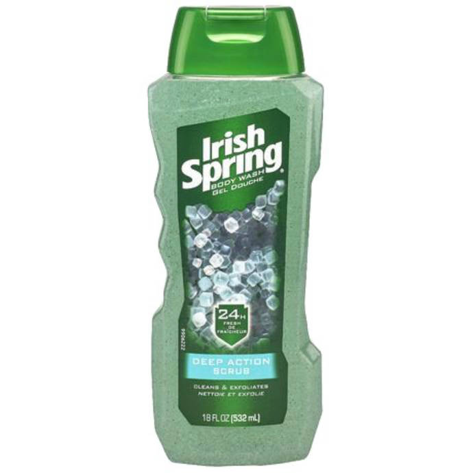 Irish Spring Body Wash Shower Gel - Deep Action Scrub (532ML) (MOS) (CARGO)