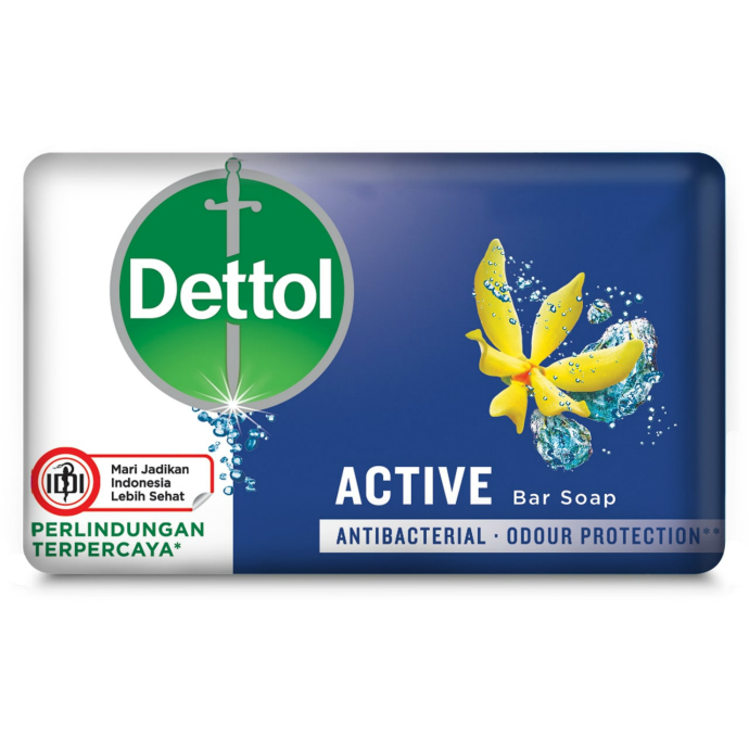 Dettol   AntiBacterial Active Bar Soap to protect your family from germs (65 g) (mos) (CARGO)