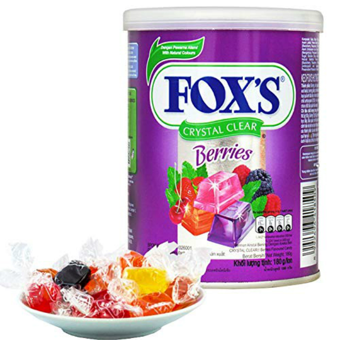 (Food)FOXS Crystal Clear Berries Candies 180g (Exp: JAN 2022) (MOS)