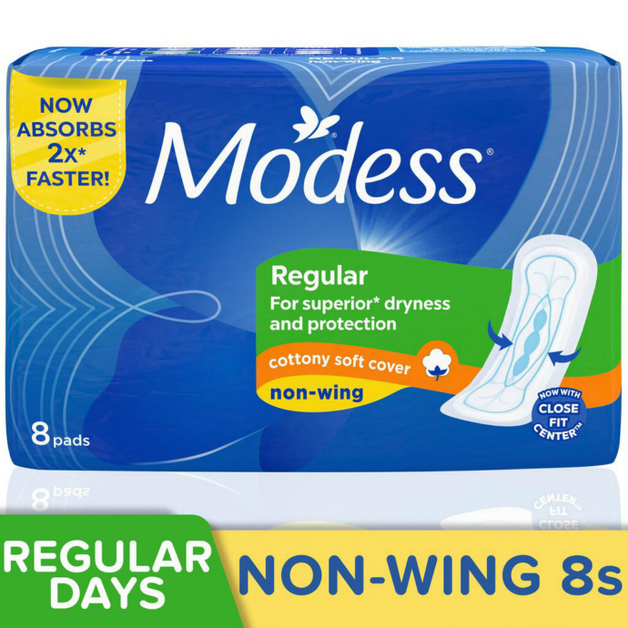 MODESS Cotton Soft Non-Wing Sanitary Napkins 8s (Exp: 09.MAR.2023) (MOS)(CARGO)