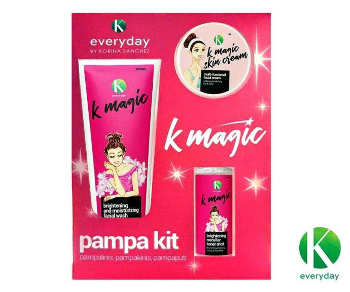 EVERYDAY 3 Pcs set K Magic Pampa Kit (Magic Facial Wash,Magic Brightening Mi-cellar Toner,Magic Facial cream) (MOS)