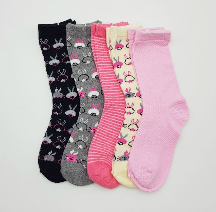 BAROTTI Girls Socks 5 Pcs Pack (AS PHOTO) (5 to 7 Years)