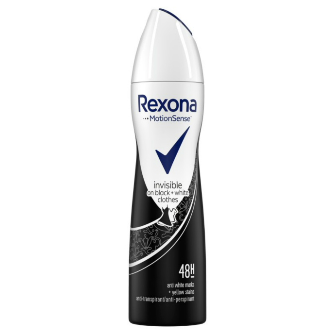 REXONA Invisible On Black + White Clothes Deodorant Spray 200ML (CARGO)