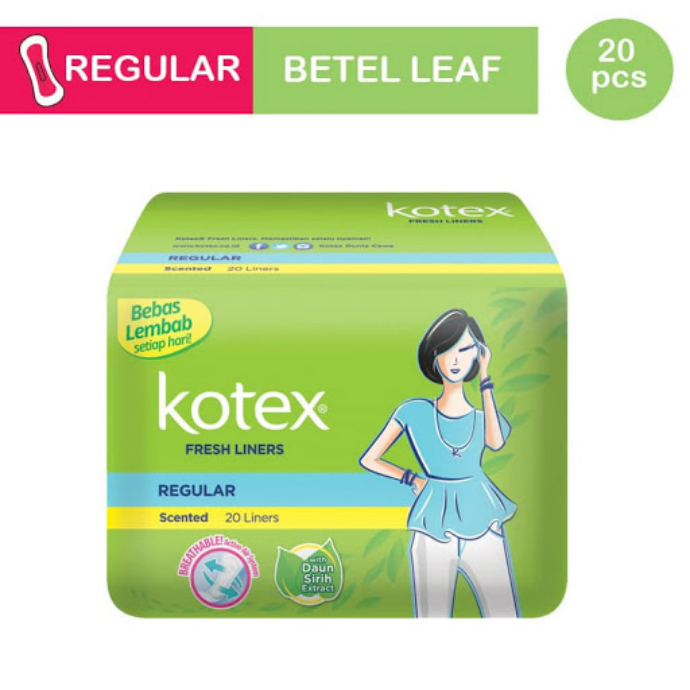 KOTEX  Fresh Liner Regular Daun Sirih (20 LINER) (MOS)