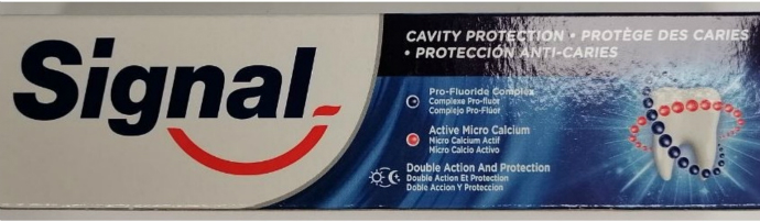 SIGNAL cavity protection toothpaste with active micro calcium & pro-fluoride complex 100ml (MOS)