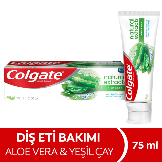 COLGATE Natural Extracts Gum Care with Aloe Vera And Green Tea 75ml (Exp: 04.2023) (MOS)