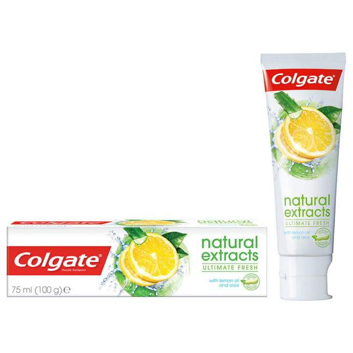 COLGATE Natural Extracts Ultimate Fresh with Lemon and Aloe Vera Toothpaste 75ml (Exp: 06.2023) (MOS)