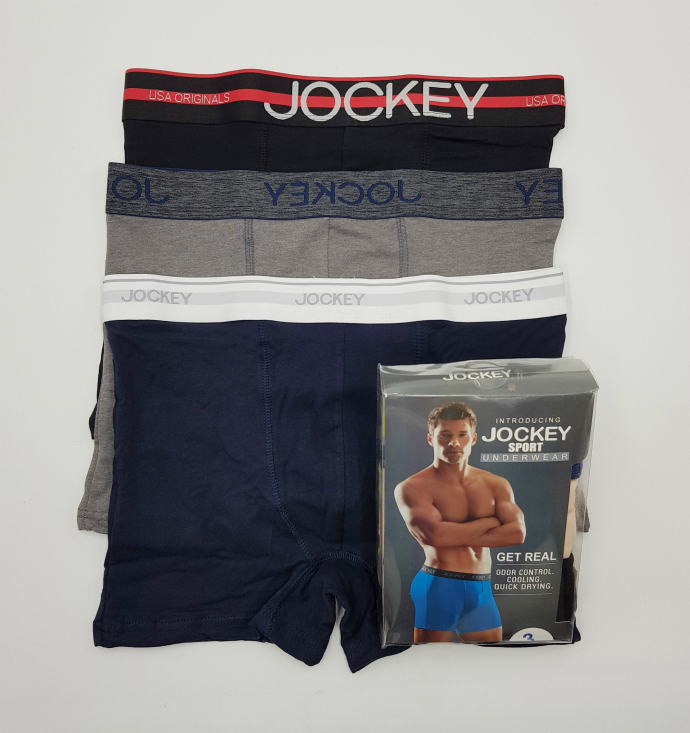 JOCKEY SPORT 3 Pcs Mens Boxer Pack (Random Color) (M - L - XL) 