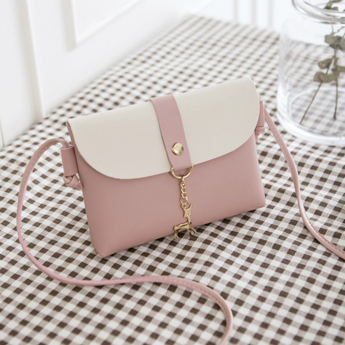 Ladies Hand_bags (PINK - WHITE) (Os) (ARC)