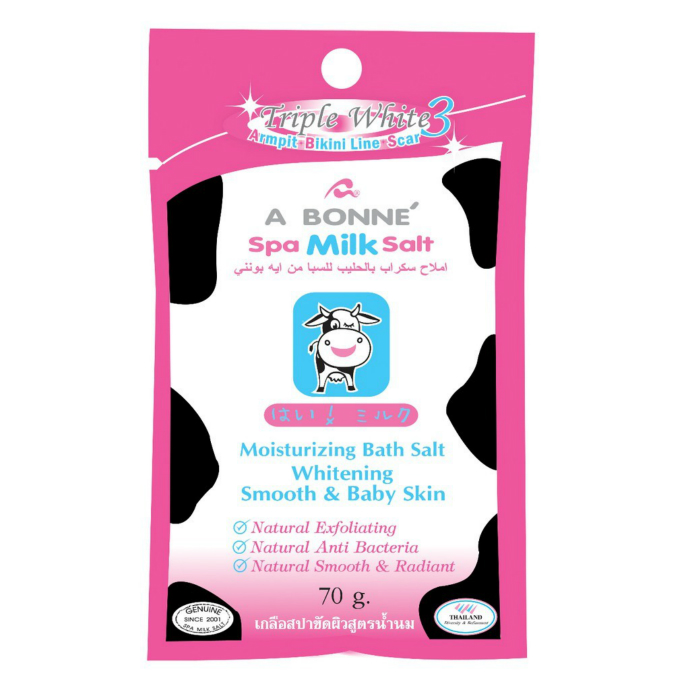 A BONNE Spa Milk Bath Salt Body Scrub Moisturizing Whitening Smooth & Baby Skin 70g (Exp: 09.06.2023) (MOS)