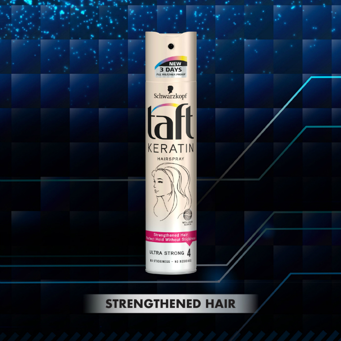 SCHWARZKOPF Taft Keratin Hairspray Ultra Strong 4  - 250ml (MOS)