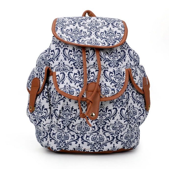Back Pack (WHIE-NAVY) (OS) (ARC)