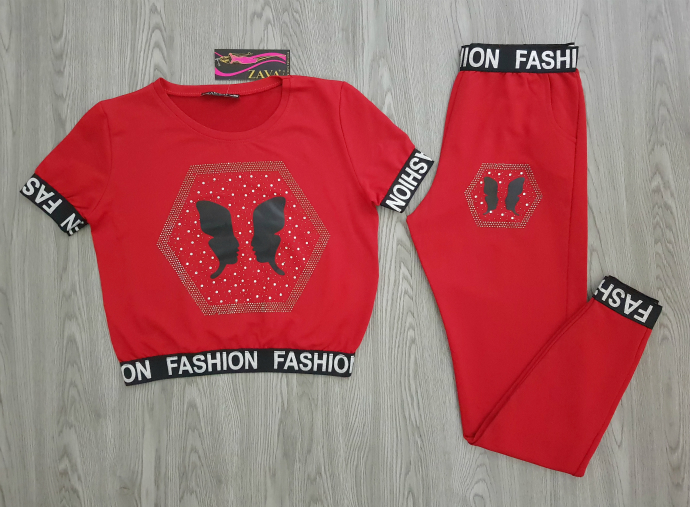 ZAVA Ladies Turkey 2Pcs Pyjama Set (RED) (S - M - L - XL)