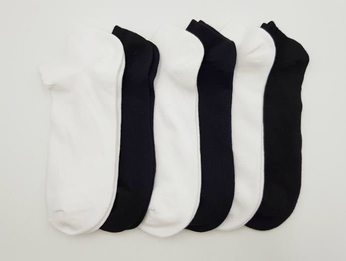 FITTER FIT FOR ME Mens Socks 6 Pcs Pack (WHITE - BLACK) (FREE SIZE)