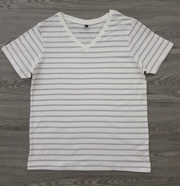 EHY Ladies T-Shirt (WHITE - GRAY) (S - M - L - XL)
