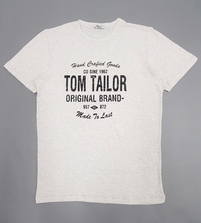 TOM TAILOR Mens T-Shirt (LIGHT GRAY) (S - M)