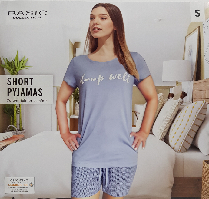 BASIC COLLECTION Ladies 2 Pcs Pyjama Set (WHITE) (S- M - L - XL)